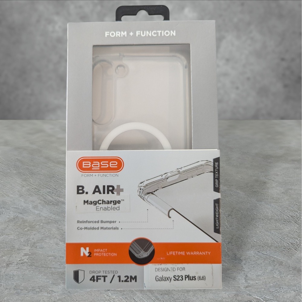 W7. Base B. Air+ Case For Samsung Galaxy S23 Plus In Clear W/MagCharge